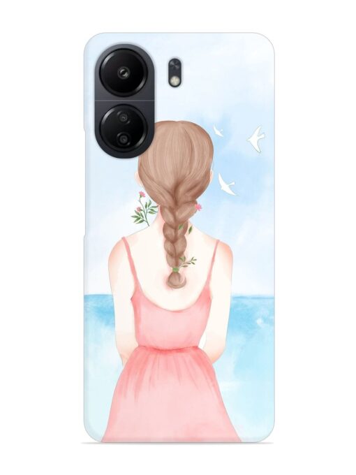 Watercolor Girl Vector Snap Case for Poco C65 Zapvi