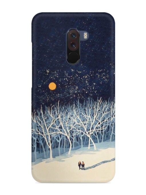 Full Moon Snowshoe Tour Snap Case for Poco F1 Zapvi