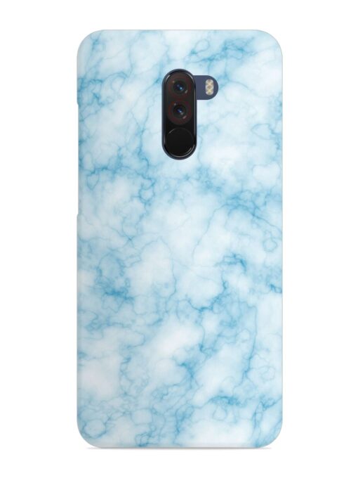 Blue White Natural Marble Snap Case for Poco F1 Zapvi