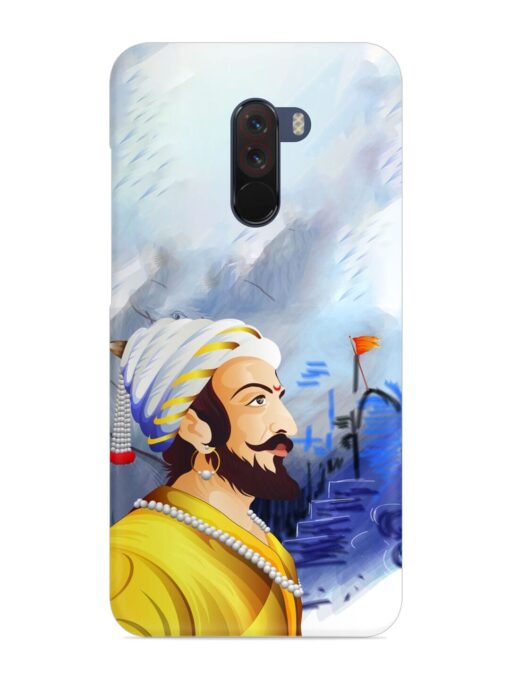 Shivaji Maharaj Color Paint Art Snap Case for Poco F1 Zapvi