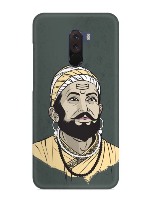 Shivaji Maharaj Vector Art Snap Case for Poco F1 Zapvi