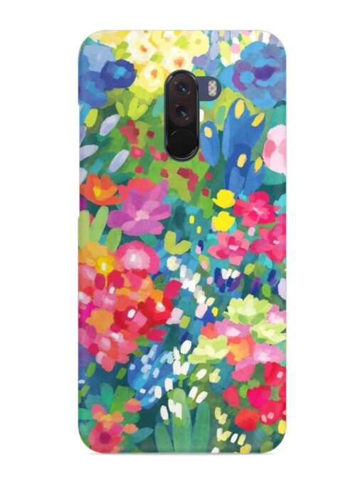 Watercolor Flower Art Snap Case for Poco F1 Zapvi