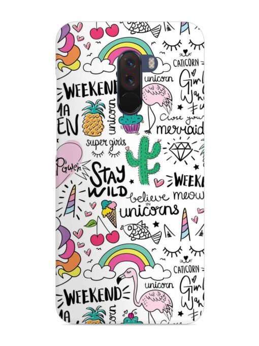 Unicorn Ice Cream Snap Case for Poco F1 Zapvi