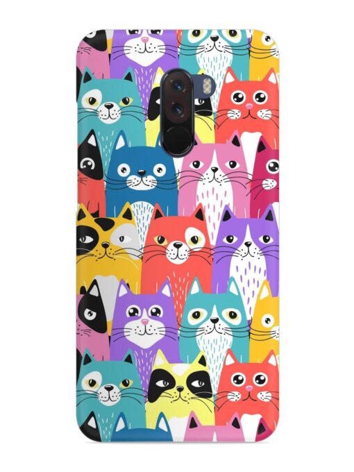 Funny Cartoon Cats Snap Case for Poco F1 Zapvi