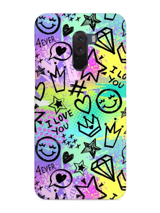 Bright Seamless Pattern Snap Case for Poco F1 Zapvi