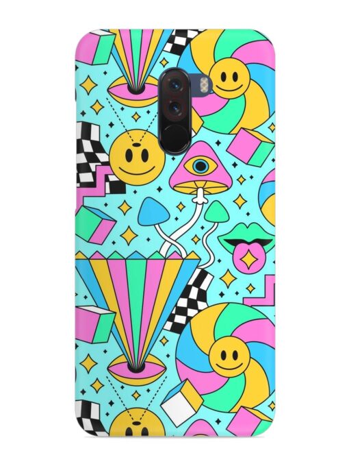 Trippy Rainbow 60S Snap Case for Poco F1 Zapvi