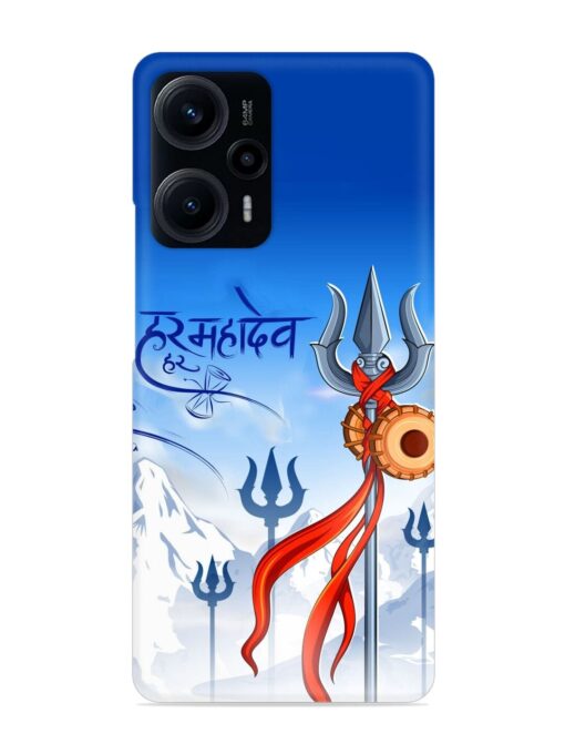 Har Har Mahadev Trishul Snap Case for Poco F5 (5G) Zapvi