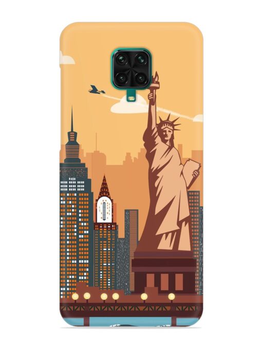 New York Statue Of Liberty Architectural Scenery Snap Case for Poco M2 Pro Zapvi