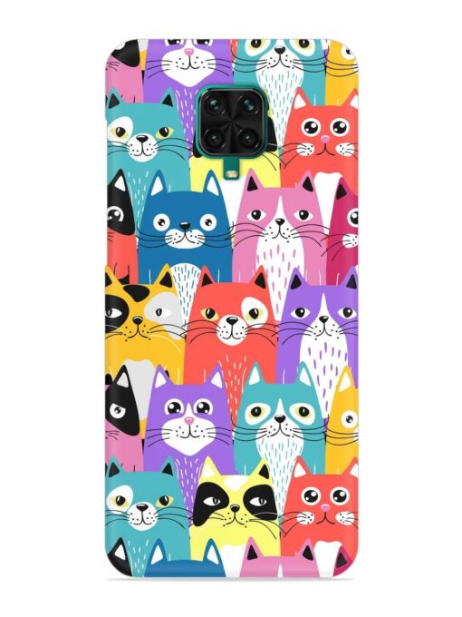 Funny Cartoon Cats Snap Case for Poco M2 Pro Zapvi