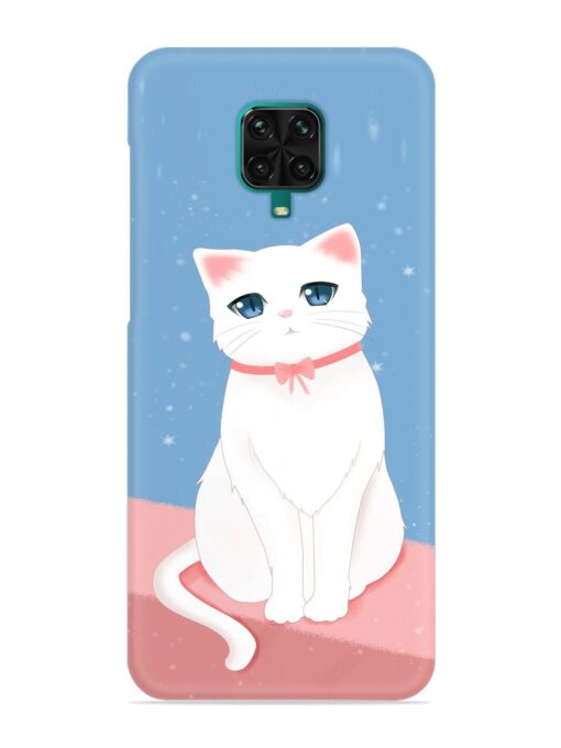 Cute White Cat Snap Case for Poco M2 Pro Zapvi