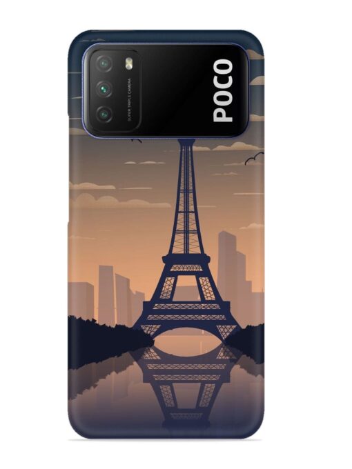 France Paris Eiffel Tower Gradient Snap Case for Poco M3 Zapvi