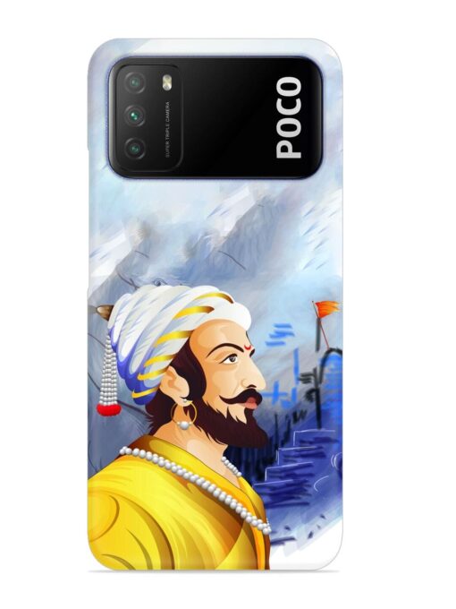 Shivaji Maharaj Color Paint Art Snap Case for Poco M3 Zapvi