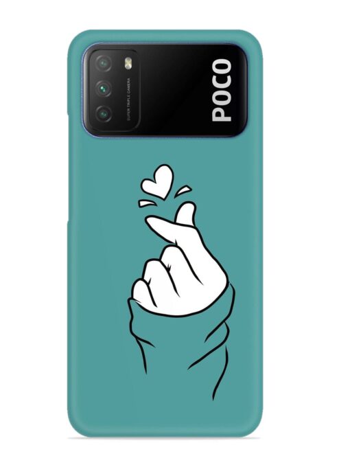 Korean Heart Sign Art Snap Case for Poco M3 Zapvi