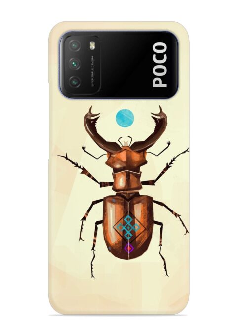 Stag Beetle Vector Snap Case for Poco M3 Zapvi