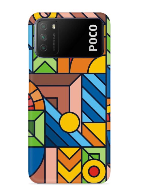 Colorful Geometric Snap Case for Poco M3 Zapvi