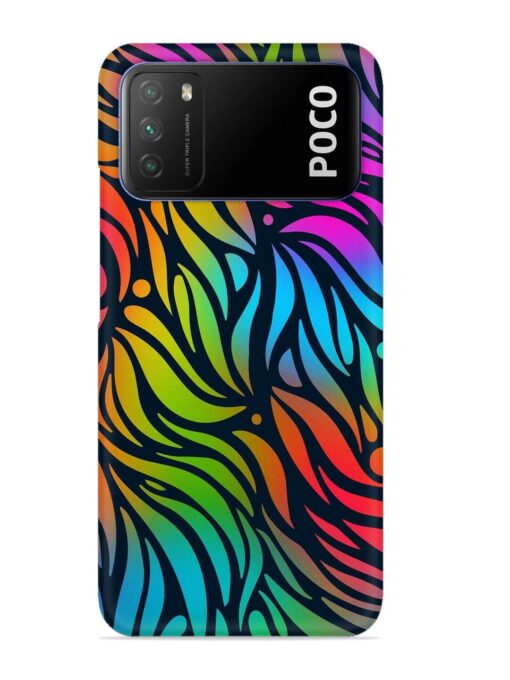 Abstract Leaf Design Snap Case for Poco M3 Zapvi