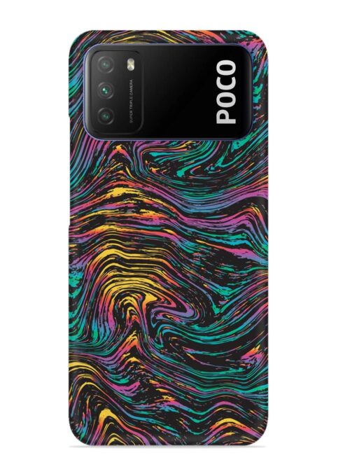 Abstract Liquid Colors Snap Case for Poco M3 Zapvi