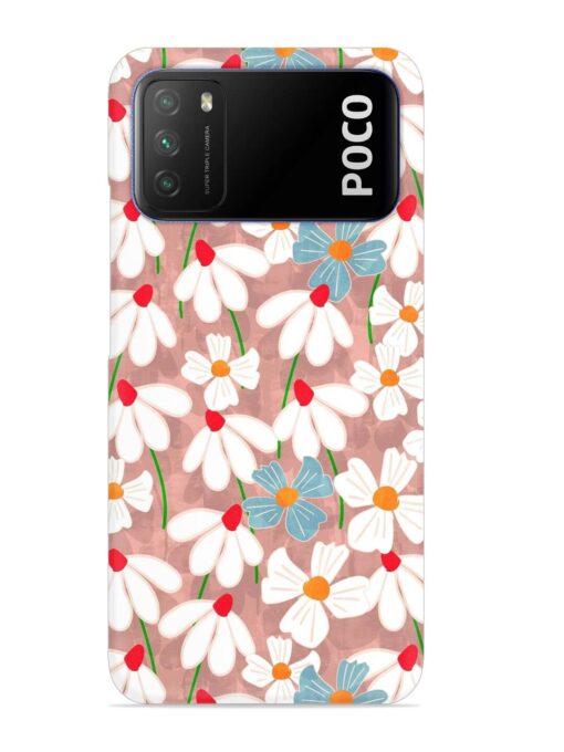 Abstract Petal Flowers Snap Case for Poco M3 Zapvi