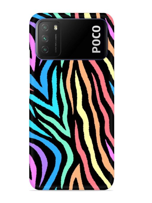 Colorful Abstract Zebra Snap Case for Poco M3 Zapvi