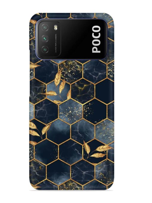 Marble Hexagon Seamless Snap Case for Poco M3 Zapvi