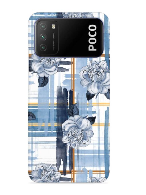 Watercolor Pattern Rose Snap Case for Poco M3 Zapvi