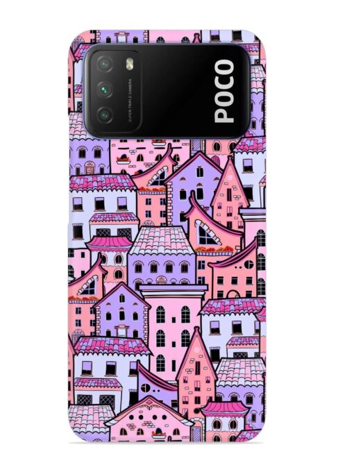 Seamless Pattern Houses Snap Case for Poco M3 Zapvi