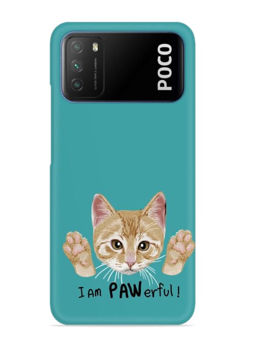 Typography Slogan Cat Snap Case for Poco M3 Zapvi