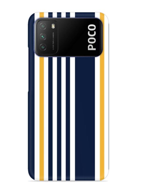 Seamless Stripe Pattern Snap Case for Poco M3 Zapvi