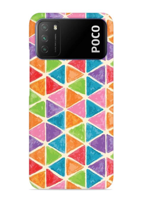 Seamless Colorful Isometric Snap Case for Poco M3 Zapvi