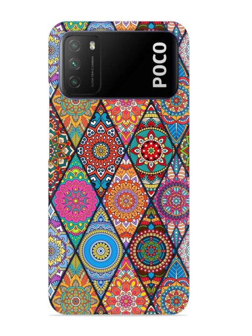 Seamless Tile Pattern Snap Case for Poco M3 Zapvi