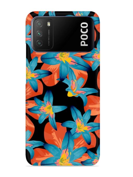 Philippine Flowers Seamless Snap Case for Poco M3 Zapvi