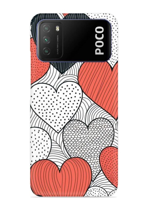 Girly Heart Seamless Snap Case for Poco M3 Zapvi