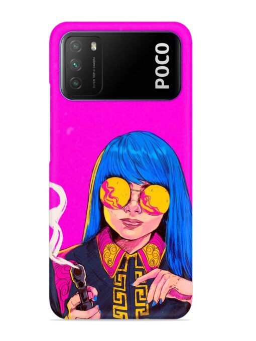 Aesthetic Anime Girl Snap Case for Poco M3 Zapvi