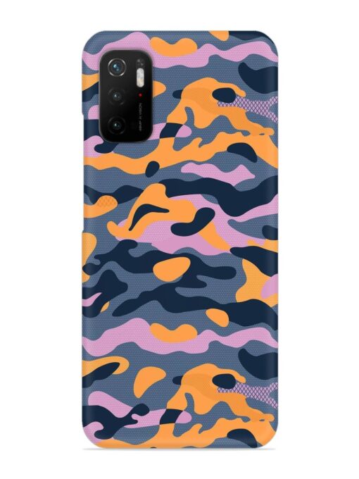 Camouflage Army Military English Orange Art Snap Case for Poco M3 Pro (5G) Zapvi