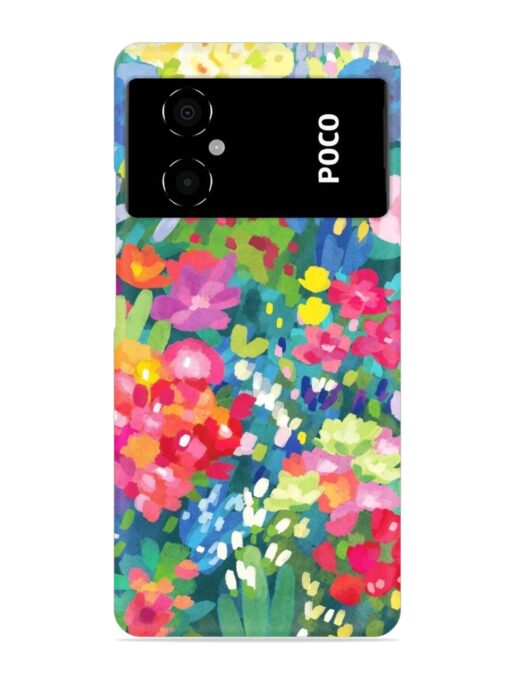 Watercolor Flower Art Snap Case for Poco M4 (5G) Zapvi