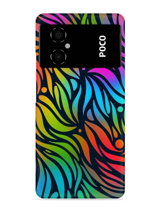 Abstract Leaf Design Snap Case for Poco M4 (5G) Zapvi