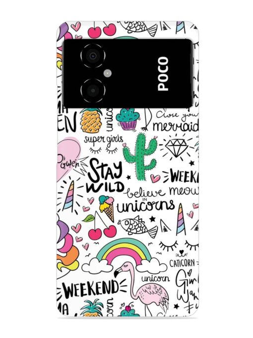 Unicorn Ice Cream Snap Case for Poco M4 (5G) Zapvi