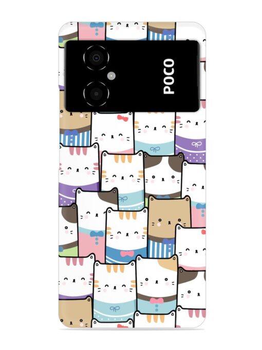 Cute Adorable Cat Snap Case for Poco M4 (5G) Zapvi