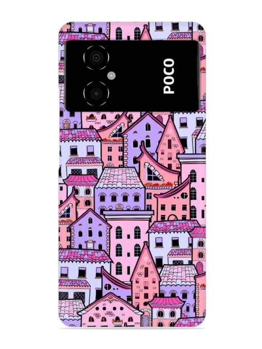 Seamless Pattern Houses Snap Case for Poco M4 (5G) Zapvi