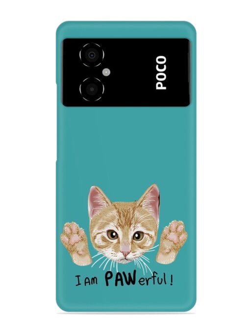 Typography Slogan Cat Snap Case for Poco M4 (5G) Zapvi