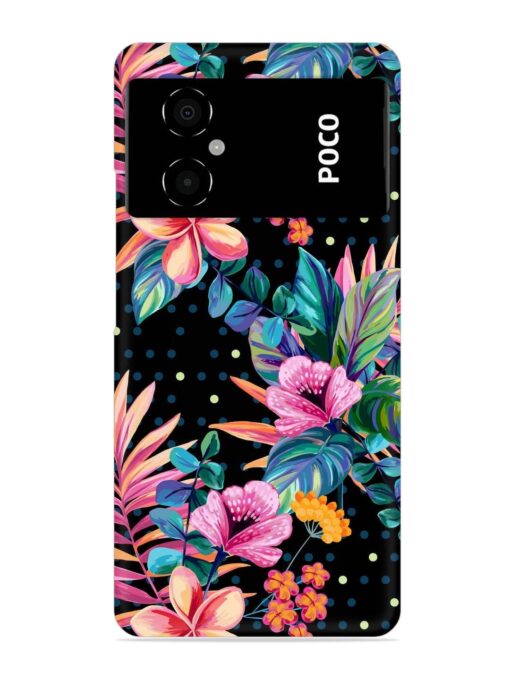 Seamless Floral Pattern Snap Case for Poco M4 (5G) Zapvi