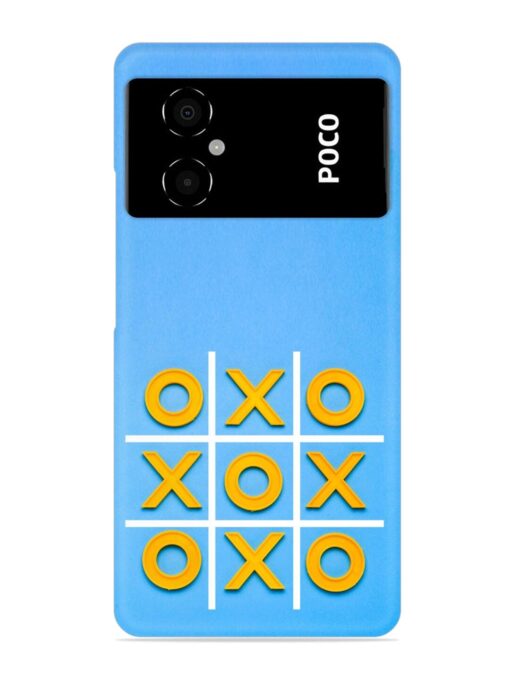 Yellow Plastic Crosses Snap Case for Poco M4 (5G) Zapvi