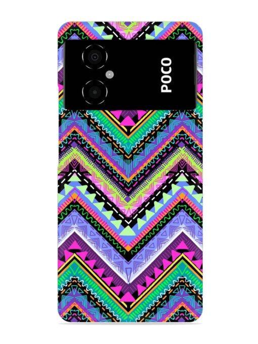 Tribal Aztec Print Snap Case for Poco M4 (5G) Zapvi