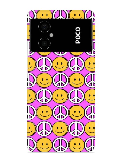 Smiley Face Peace Snap Case for Poco M4 (5G) Zapvi