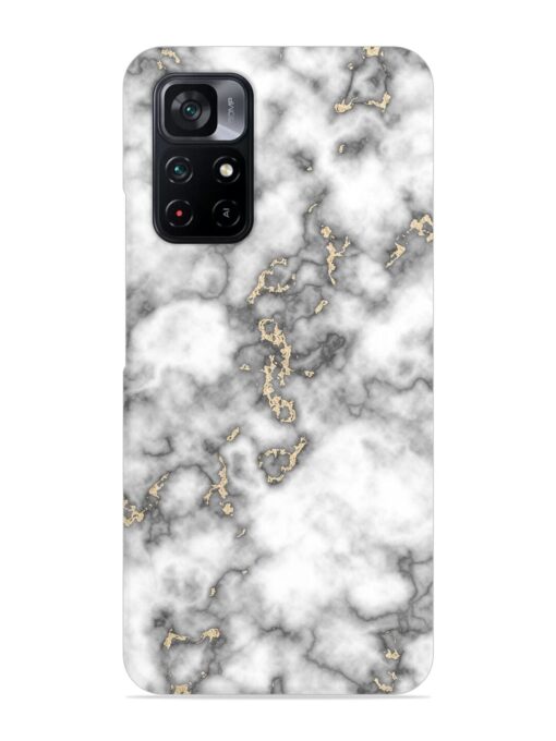 Gray And Gold Marble Snap Case for Poco M4 Pro (5G) Zapvi