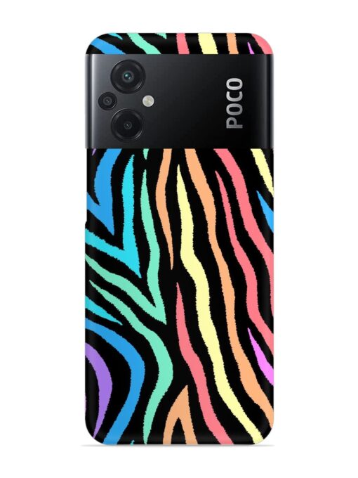 Colorful Abstract Zebra Snap Case for Poco M5 Zapvi