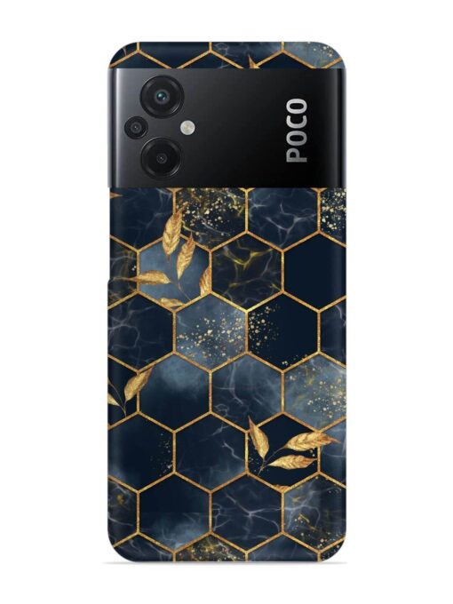 Marble Hexagon Seamless Snap Case for Poco M5 Zapvi