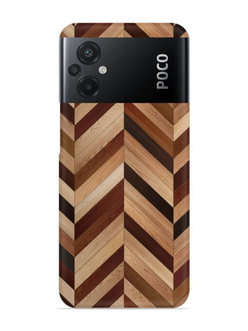 Seamless Wood Parquet Snap Case for Poco M5 Zapvi