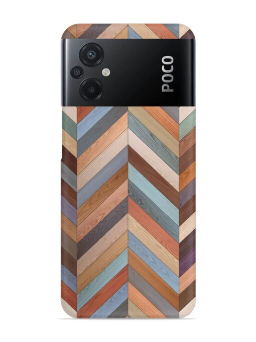 Seamless Wood Parquet Snap Case for Poco M5 Zapvi