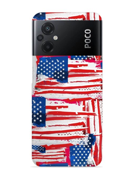 Usa Flag Seamless Snap Case for Poco M5 Zapvi